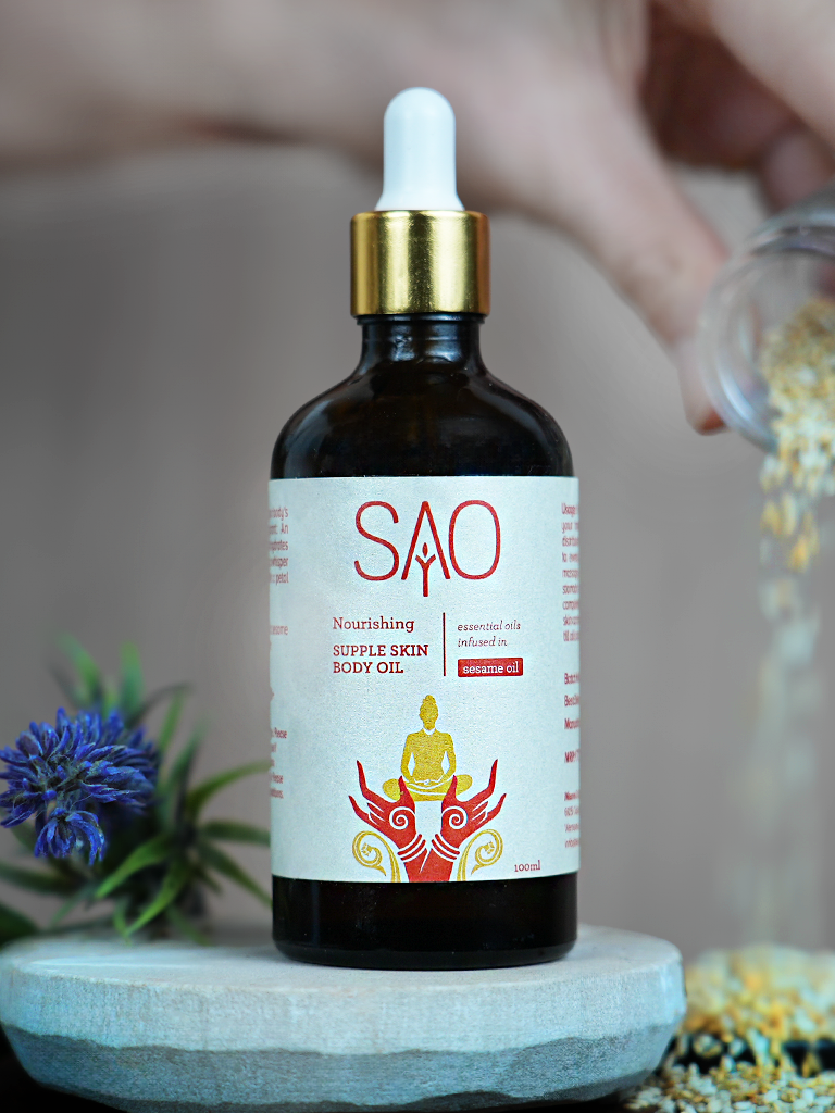 Nourishing Supple Skin Body Oil (Essential Oils Infused In Sesame)